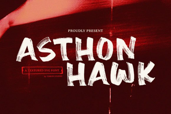 Asthon Hawk: A Textured SVG Font for Standout Branding