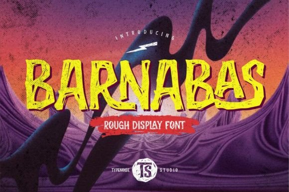 Barnabas Display Font for Crafters and Product Designers