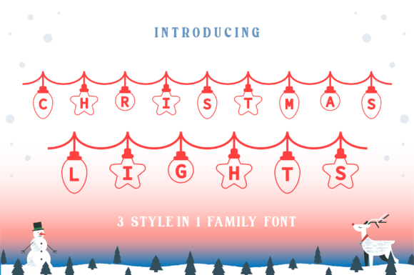 Bunting Christmas Light: A Festive Display Font for Crafters and Makers