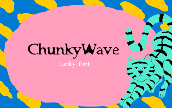 Chunky Wave Display Font for Bold Brand Identity Design