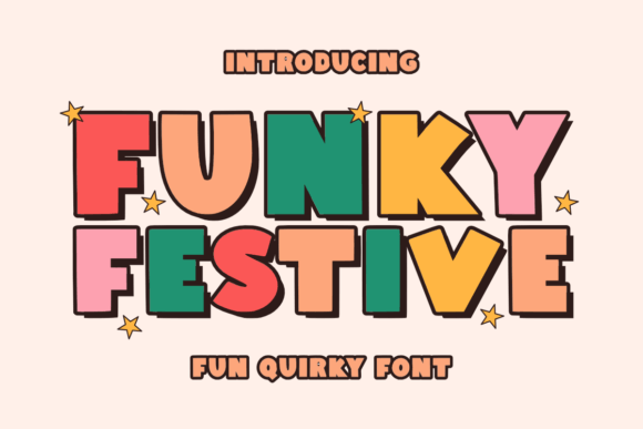Funky Festive Font for Handmade Christmas Crafts