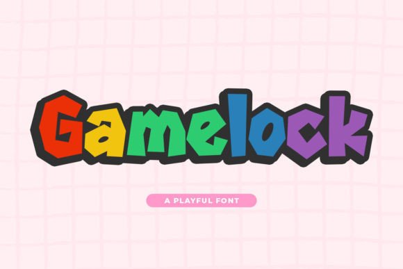 Gamelock Font: A Playful Display Typeface for Cheerful Branding