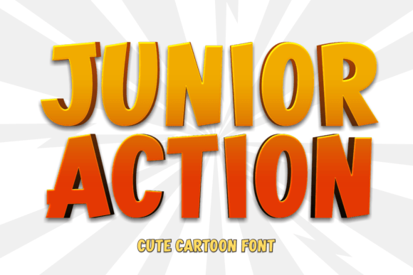 Junior Action: A Playful Display Font for Brand-First Design Projects