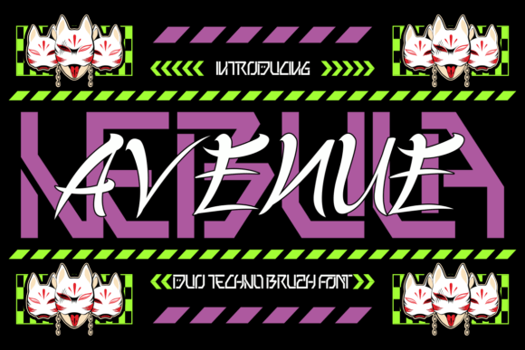 Nebula Avenue: A Display Font That Blends Techno Edge with Brush Script Warmth