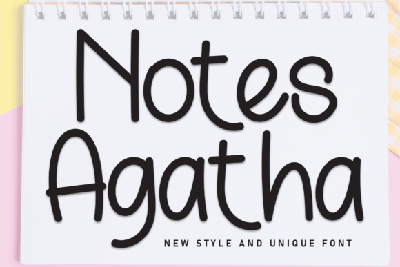 Notes Agatha: A Handwritten Display Font for Authentic Branding
