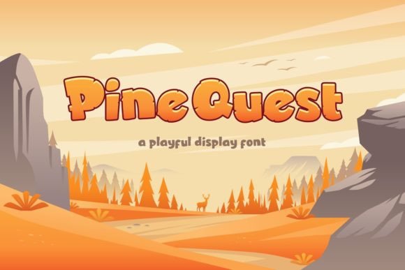 Pine Quest: A Chunky Display Font for Bold Small Business Branding