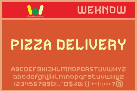 Pizza Delivery Font: A Playful Display Typeface for Bold Brand Content