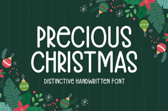 Precious Christmas: A Handwritten Display Font for Editorial Projects
