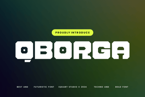 Qborga: A Futuristic Blocky Font for Campaign Design