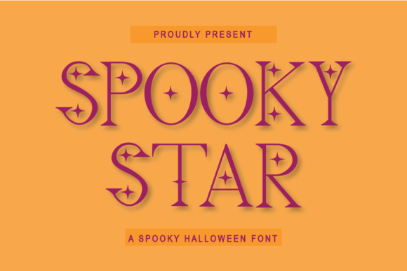 Spooky Star: An Editorial Display Font for Autumn Mood